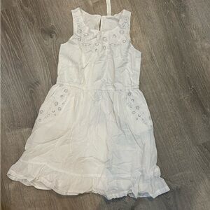 Cherokee White Floral Kids Dress size Large (10/12) with pockets